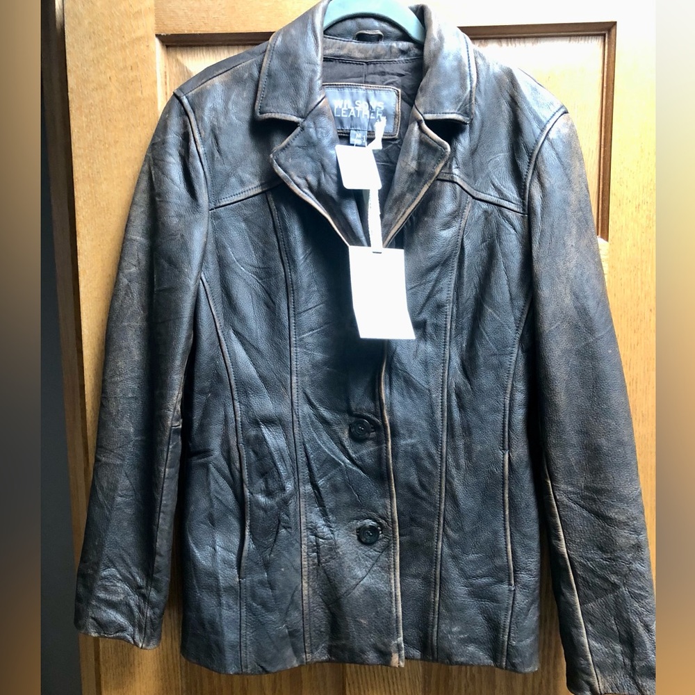 Urban Outfitters Urban Renewal vintage brown leather blazer size Medium